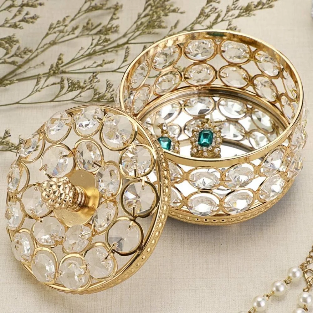 Crystal Mirrored Jewelry Box